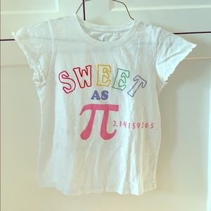 Girls Peek Sweet as Pi Tee Size 12